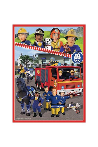 Trefl Set of 2 puzzles + memory game Trefl Fireman Sam Firefighters Team, 30/48 pieces