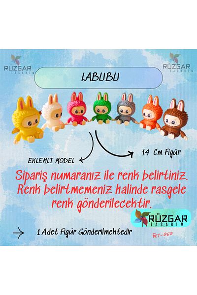 Rüzgar Tasarım Labubu Figure Jointed Toy - 14 cm - 1 Piece Will Be Sent - Specify Color - Tung Tung Sahur Character
