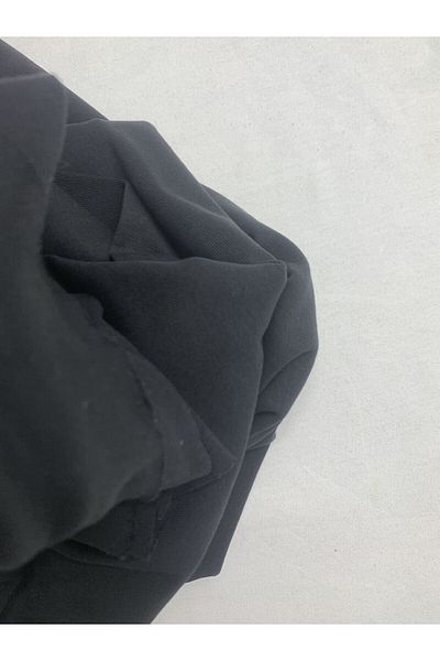 Yiğit Kumaş Black Thin Rib Fabric, Piece 110X180 cm