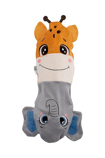 LC Waikiki Lcw Home Mixed Double-Sided Convertible Embroidered Filled Baby Plush Giraffe / Elephant Throw Pillow