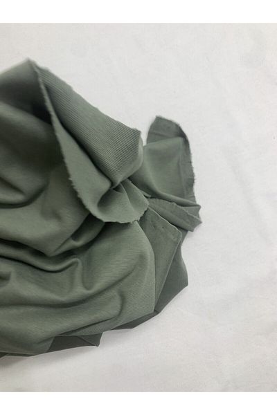 Yiğit Kumaş Green Thin Rib Fabric, Piece 100X170 cm