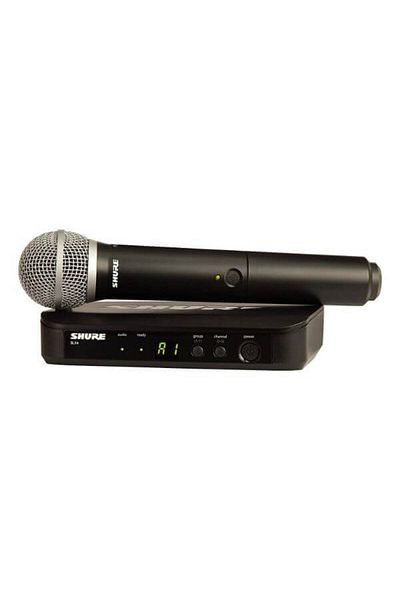 Shure BLX-24/PG58 Wireless Handheld Microphone – Clear Sound, Total Freedom