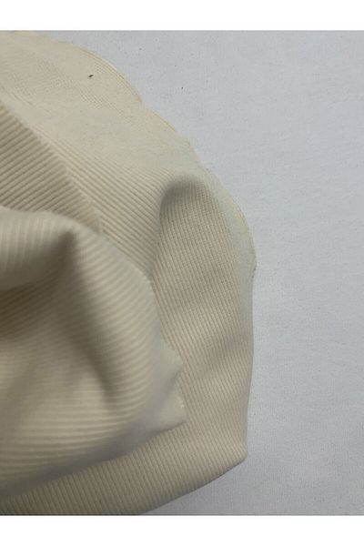 Yiğit Kumaş Cream Camisole (Ribbed Ribbed) Fabric, Piece 75X140 cm