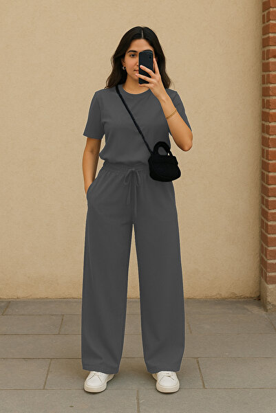 BARLİZ Women's New Trend Model Summer Combed Cotton Suit