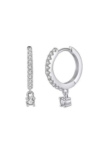 The Jewel Heart Crystal Drop Earrings - 925 Silver