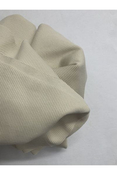 Yiğit Kumaş Cream Camisole (Ribbed Ribbed) Fabric, Piece 120X130 cm