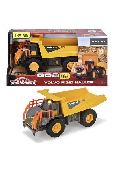 Majorette Majorette Dump Truck - Volvo Rigid Hauler, with lights and sounds, 20 cm
