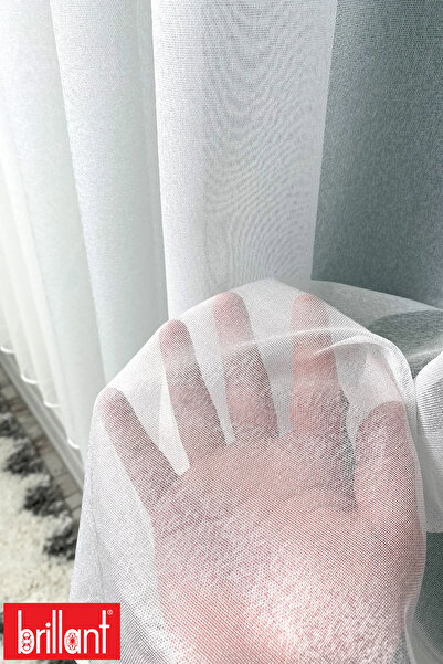 Brillant Star 1/2 Seyrek Pileli Ütü İstemez Kırışmaz Düz Tül Perde