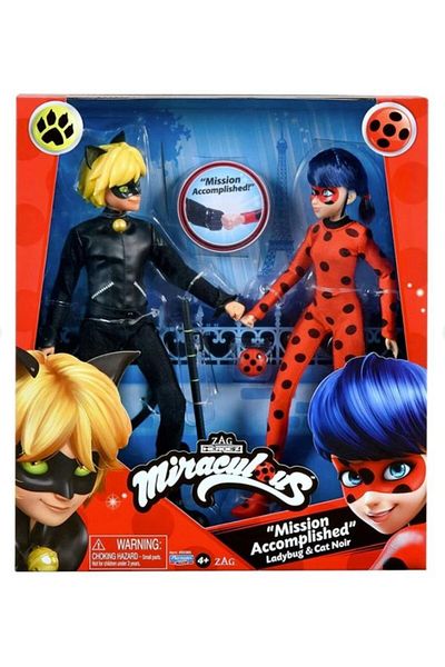 Miraculous Miraculous Playmates Ladybug and Cat Noir doll set, 27 cm