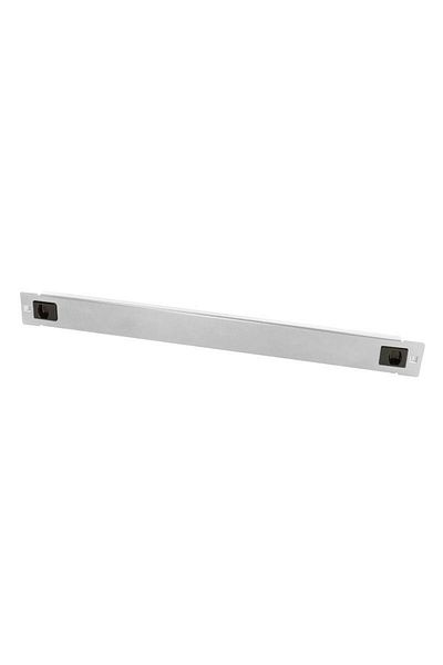 LogiLink LOGILINK cable management panel, horizontal mask type, 19 inch, 1U, tool-free installation, gray