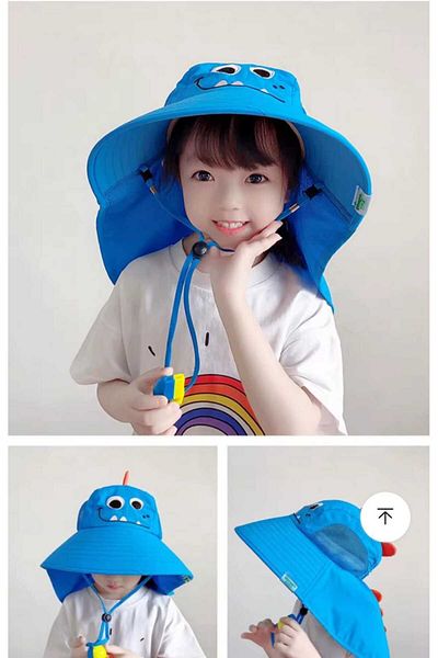 EMKSHOP Uv Protection Extra Wide Children's Hat with Whistle (3-10 Years) (Breathable Fabric)