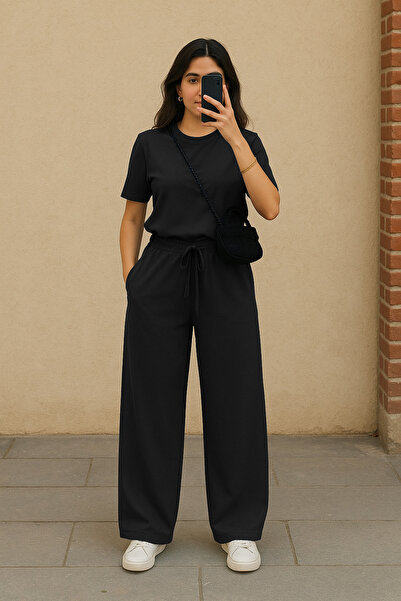 BARLİZ Women's New Trend Model Summer Combed Cotton Suit