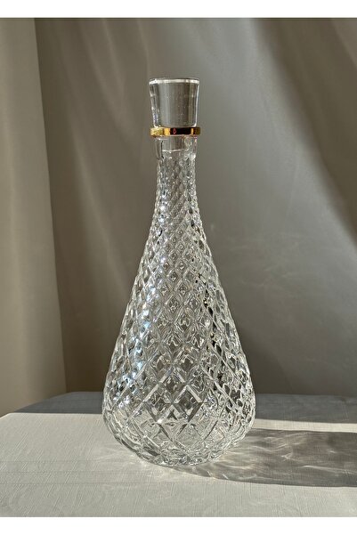 Şahika Kristal cama atılan imza 1 Adet Lara Gold Yaldızlı Kristal Kapaklı Cam...