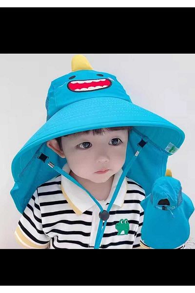 EMKSHOP Uv Protection Extra Wide Children's Hat with Whistle (3-10 Years) (Breathable Fabric)