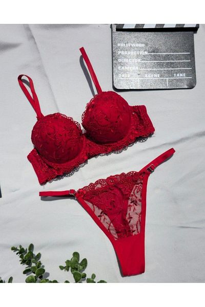 CES'Y LİNGERİE Sexy Daily Stylish Bra Set with Tight Supported Push-Up Bones
