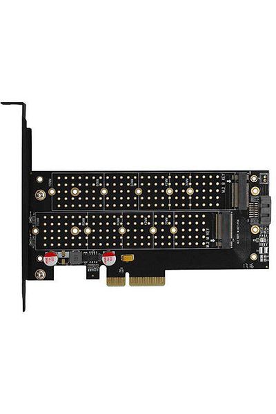 Axagon AXAGON PCEM2-D adapter, PCI-Express 3.0 x4 - 2 x M.2 SSD