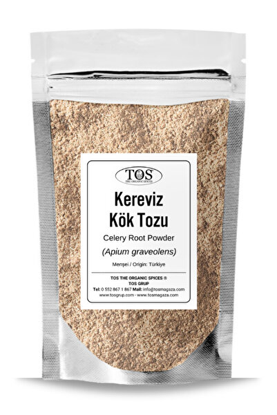 TOS The Organic Spices Kereviz Kök Tozu 100 gr (1. Kalite) Apium graveolens /...