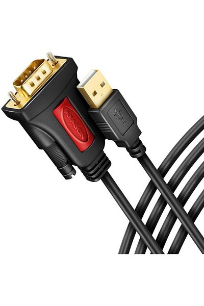 Axagon Cablu Axagon ADS-1PSN, USB - serial RS-232, chipset Prolific PL2303GT, 1.5m, Negru