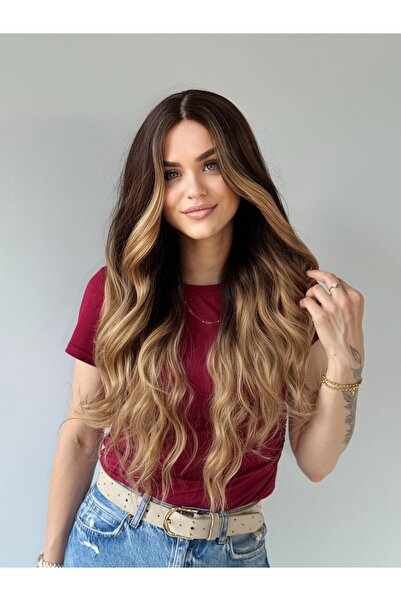 Fenomen Peruk Luxury Vip Ombreli Perçemsiz Dalgalı Peruk