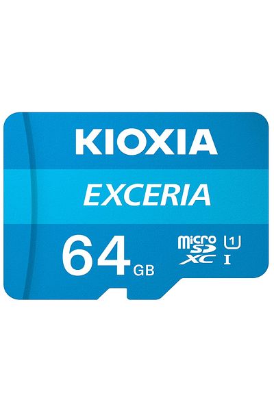 Kioxia Card de memorie microSDXC Kioxia Exceria (M203) 64GB,UHS I U1+ adaptor, LMEX1L064GG2