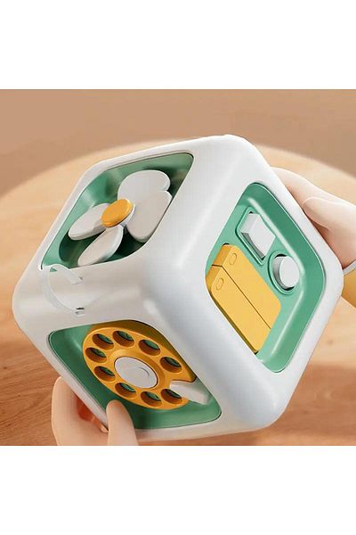 Picodino Cub Montessori Interactiv – Jucarie educativa cu activitati senzoriale, pentru copii 12 luni+