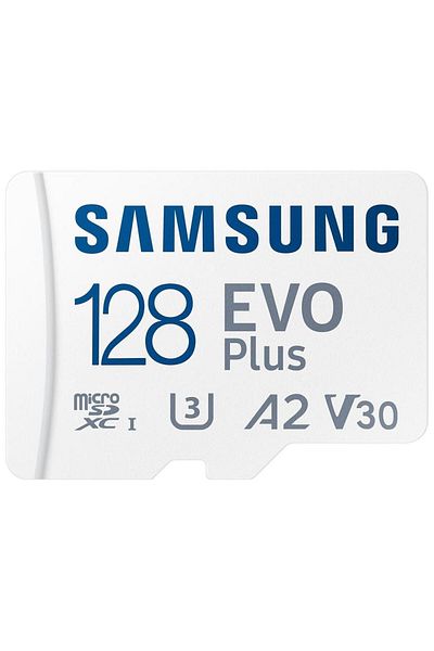 Samsung Samsung EVO Plus 2023 Memory Card, 128GB, microSDXC, UHS-I U3, SD Adapter Included