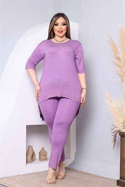 Kaptins Women's Tracksuit Set & Pajama Set Stone Detailed