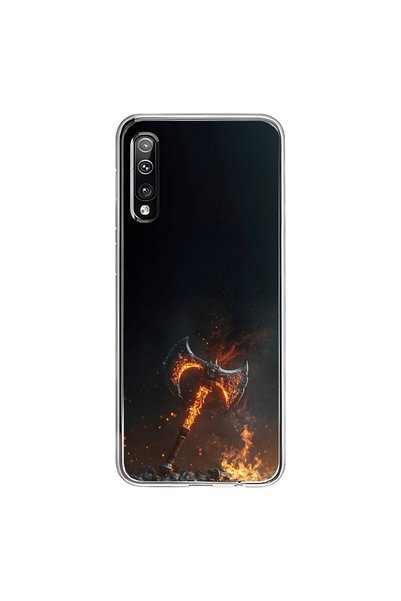 Dali Design حافظة شفافة متوافقة مع هاتف Samsung Galaxy A50 بتصميم Axe
