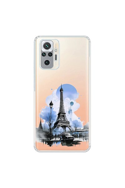 Dali Design حافظة شفافة متوافقة مع هاتف Xiaomi Redmi Note 10 Pro بتصميم Paris 2