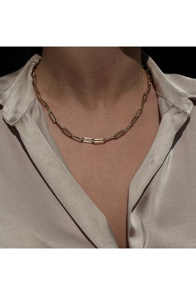 Lilac Jewelry Paslanmaz Çelik Ataç Zincir Kolye