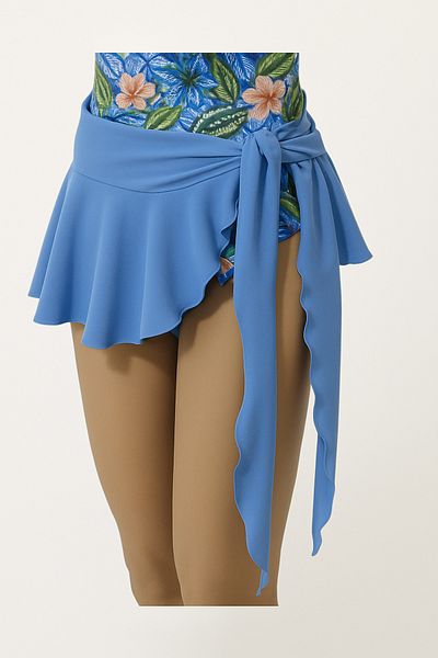 Misue Handmade Medina Silk Ruffled Mini Pareo, Stylish Beach Wear, Swimsuit Top No Show Pareo, Tie-Up Pareo