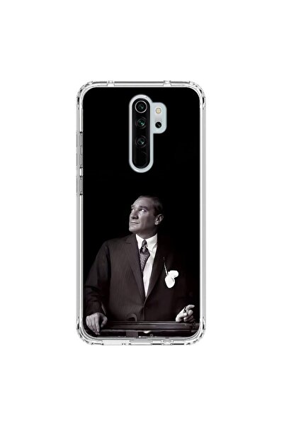 Dali Design Xiaomi Redmi Note 8 Pro Uyumlu Şeffaf Kılıf Atatürk 3 Tasarımlı