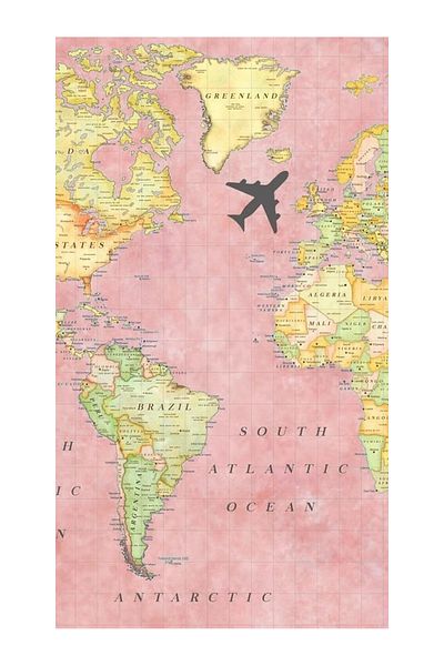 Trink Çanta Patterned Silicone Suitcase and Luggage Luggage Name Tag * 2 Pieces * World Map