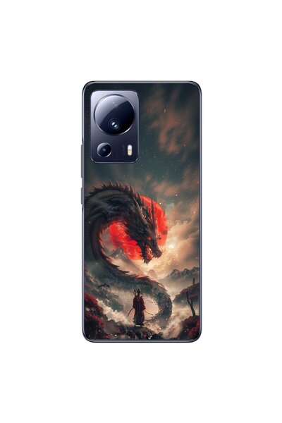 Dali Design Xiaomi Mi 13 Lite Compatible Transparent Case Samurai 3 Design