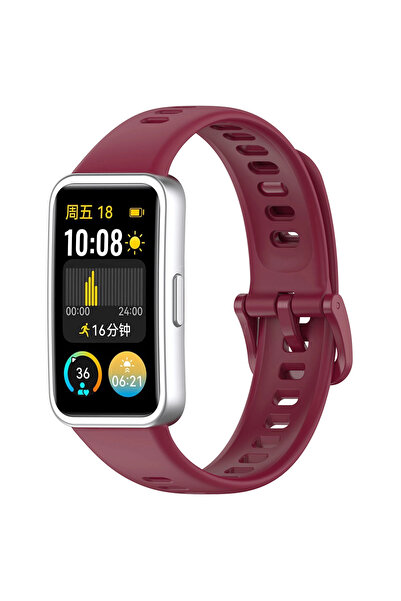 Novatis Huawei Band 8 / Band 9 / Band 10 Uyumlu Silikon Kordon Metal Pim ve T...