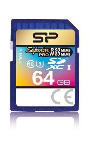 Silicon Power Silicon Power Superior Pro SDXC memory card, 64GB, UHS-I U3, Class 10