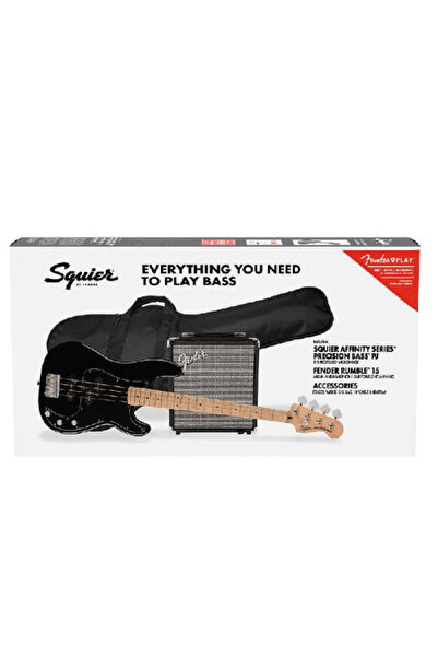 FENDER مجموعة Squier Affinity Series Precision Bass PJ Pack - باللون الأسود -...