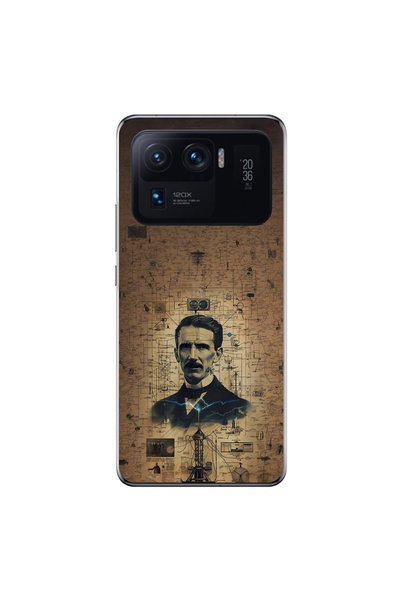 Dali Design Xiaomi Mi 11 Pro Compatible Transparent Case with Tesla Design