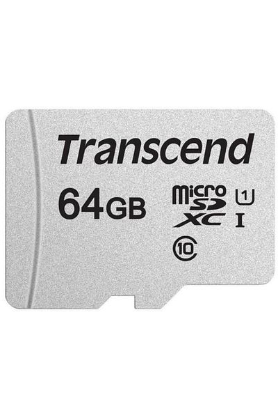 Transcend Transcend USD300S microSDXC 64GB Class 10 UHS-I U1 Memory Card + SD Adapter