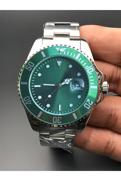 Tulpar Premium Series Silver Color Green Dial Steel Band Men Wrist Watch in Special Box