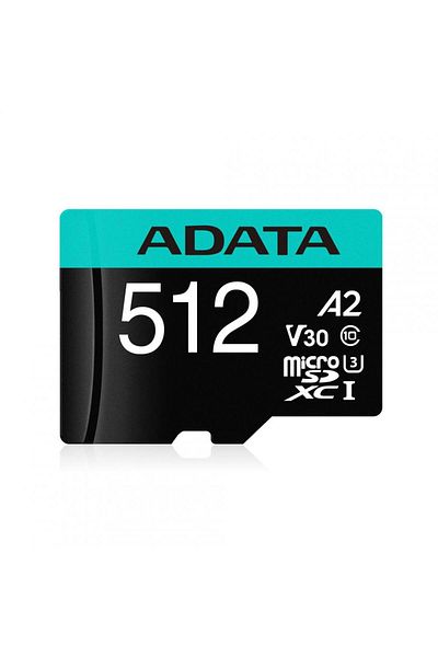 Adata MicroSD ADATA 512GB Memory Card, SD Adapter, Class 10