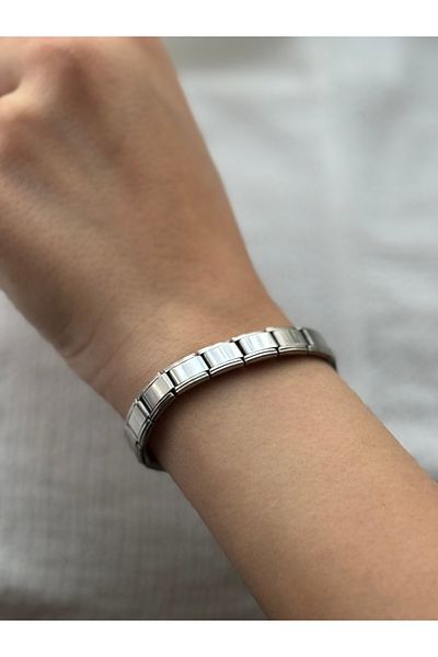 MODA Silver Nomination Steel Bracelet