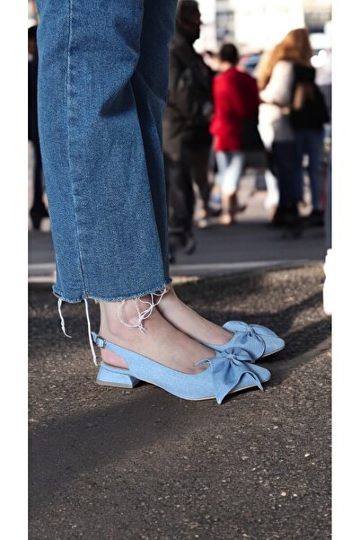 Brave Casual, μπαλαρίνα, τζιν εξωτερικού χώρου, φιόγκος, ανοιχτή πλάτη, πλήρης εφαρμογή