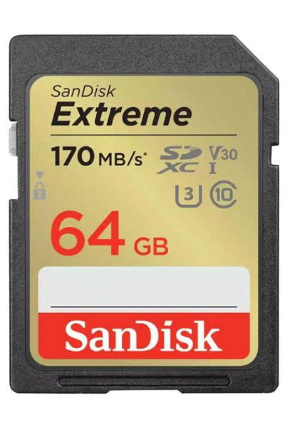 SanDisk Card de memorie SanDisk Extreme SDXC, 64GB, UHS-I U3, Clasa 10, V30