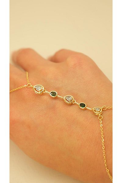 Jerie Gold Drop Figure Green Stone Şahmeran