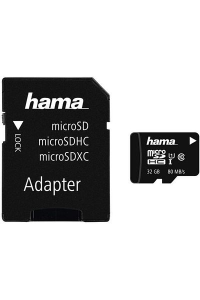 Hama Card de memorie Hama 124139, microSDHC, 32GB, Clasa 10 + Adaptor SD