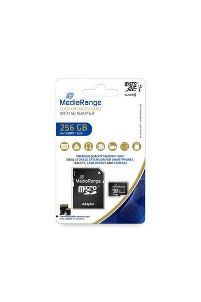 MediaRange MediaRange MR946 memory card, 256GB, microSDXC, UHS-1, Class 10, SD adapter included