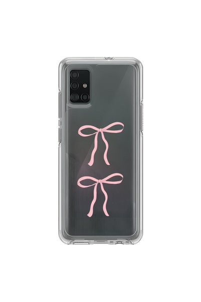 Dali Design Samsung Galaxy A71 Compatible Transparent Case with Ribbon 1 Design