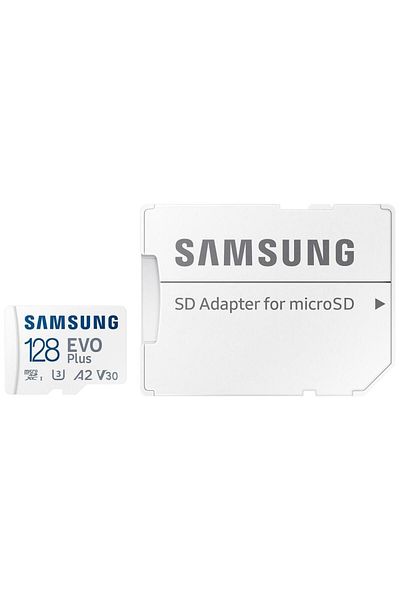 Samsung Samsung EVO Plus 2023 Memory Card, 128GB, microSDXC, UHS-I U3, SD Adapter Included