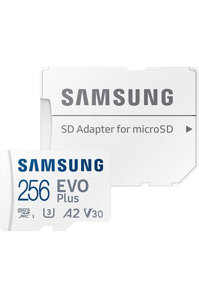 Samsung Memory card Samsung EVO Plus MB-MC256SA, 256GB, microSDXC, UHS-I U3, A2, V30, 160MB/s